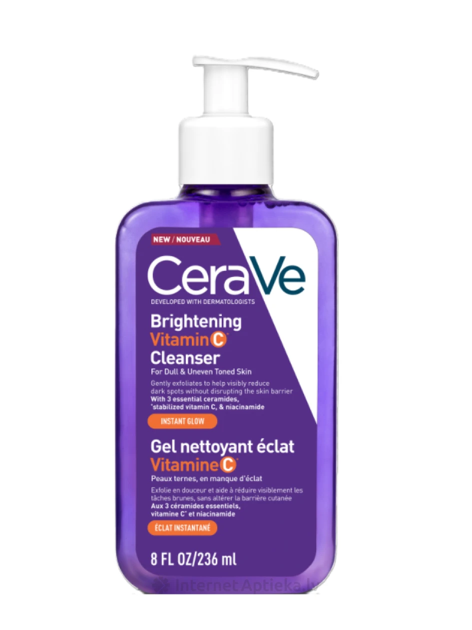 CeraVe Valgustav puhastusgeel C-vitamiiniga, 236 ml | internetaptieka.lv