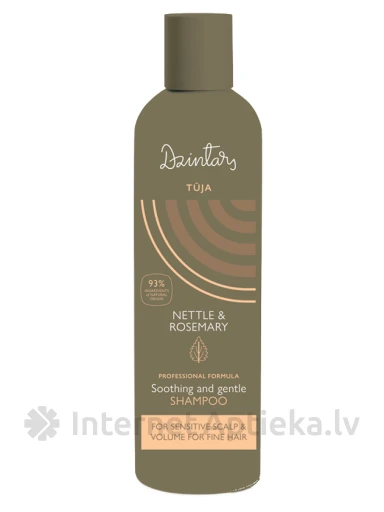 Dzintars Šampūns jutīgai galvas ādai un smalkiem matiem Tūja, 300 ml | internetaptieka.lv