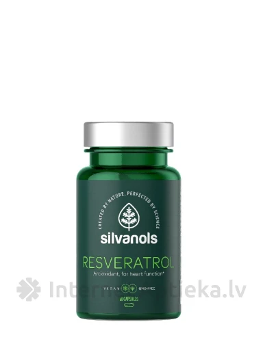 Silvanols Resveratrol, 60 kapslit | internetaptieka.lv