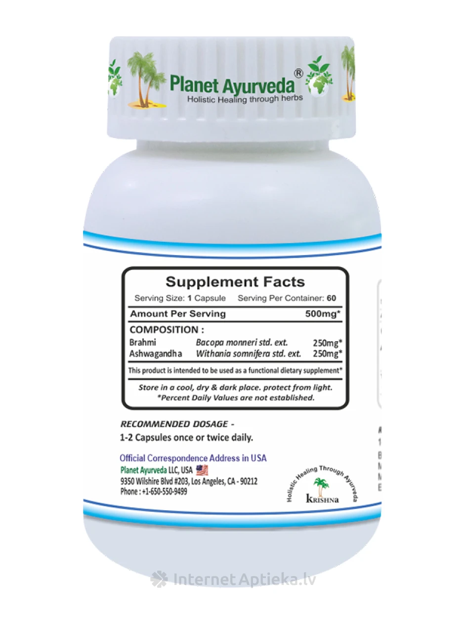NeuroGin Organic Planet Ayurveda® kapslit, 60 tk. | internetaptieka.lv