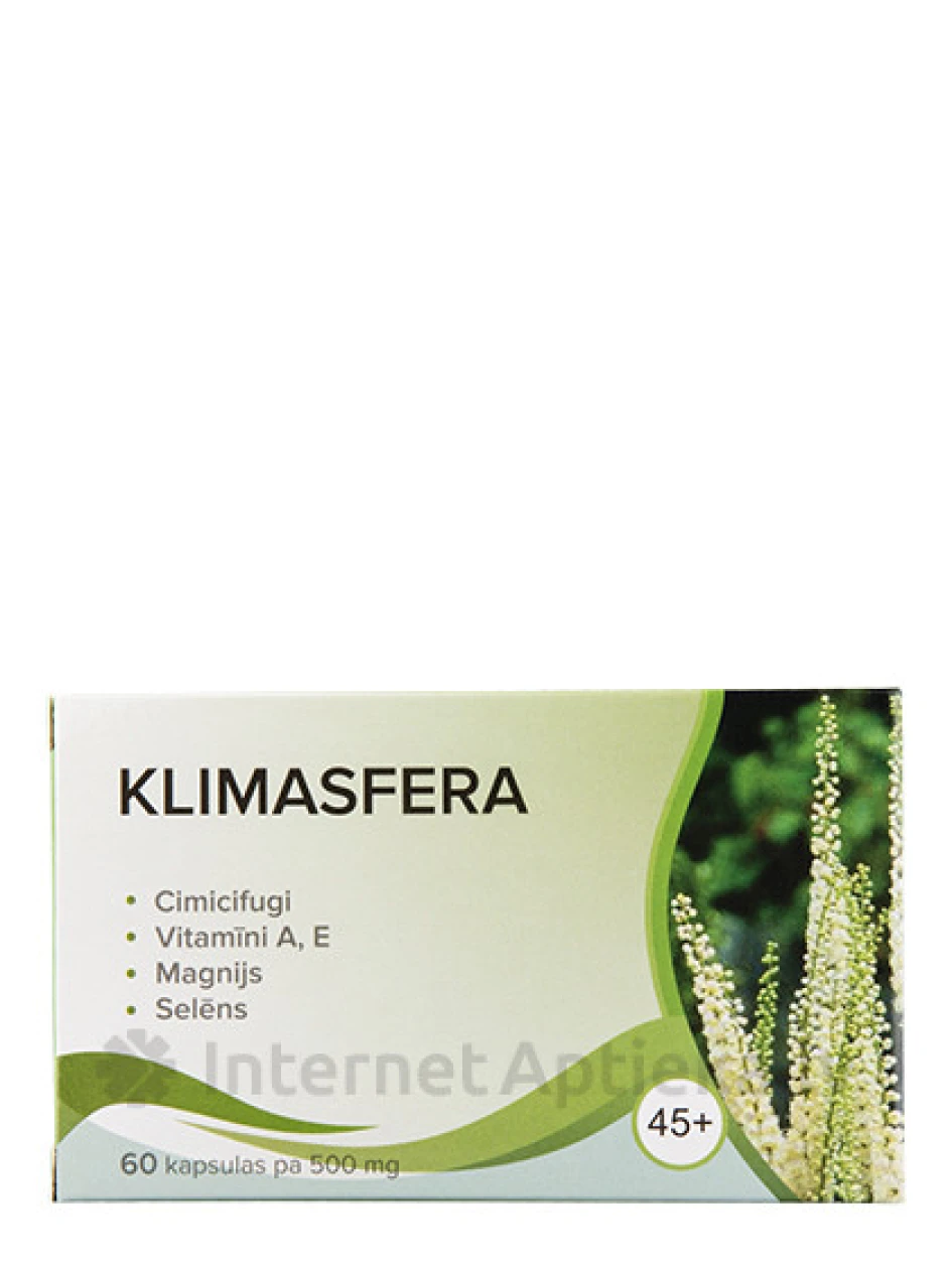 Klimasfera 500mg, 60 kapsulas | internetaptieka.lv