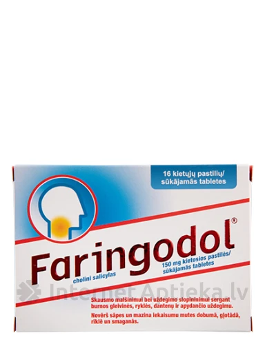 Faringodol Forte 150 mg, 16 sūkājamās tabletes | internetaptieka.lv