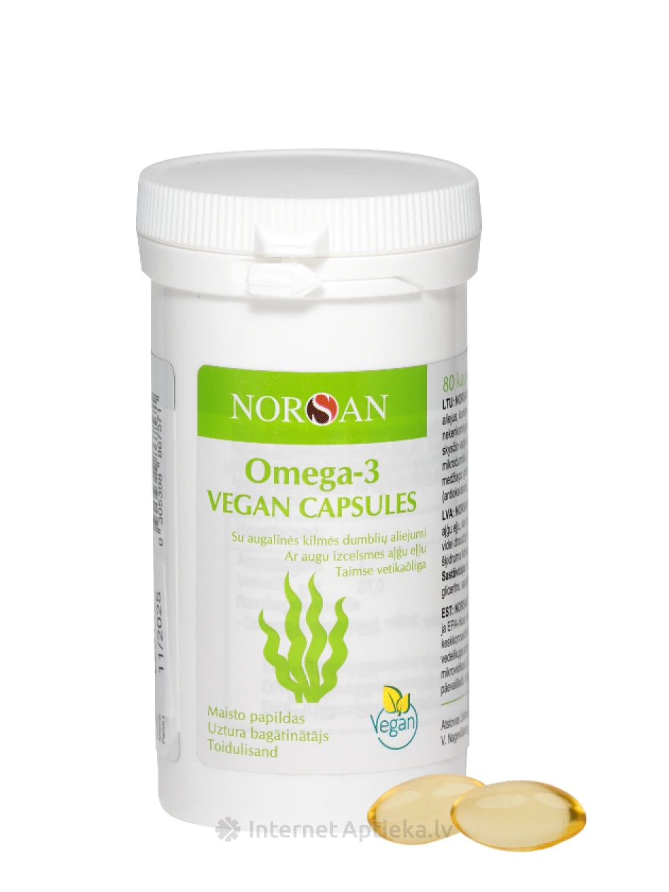 NORSAN OMEGA-3 VEGAN, 80 capsules | internetaptieka.lv