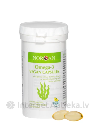 NORSAN OMEGA-3 VEGAN, 80 capsules | internetaptieka.lv