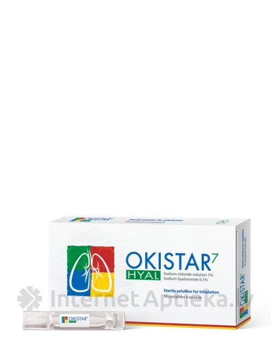 OKISTAR Hyal 7% steriilne inhalatsioonilahus, 10*4 ml | internetaptieka.lv