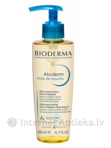 Bioderma Atoderm dushiõli, 200 ml | internetaptieka.lv