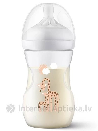 PHILIPS AVENT Giraffe Pretkoliku pudelīte ar individuālo dzeršanas ritmu 1m+, 260 ml | internetaptieka.lv