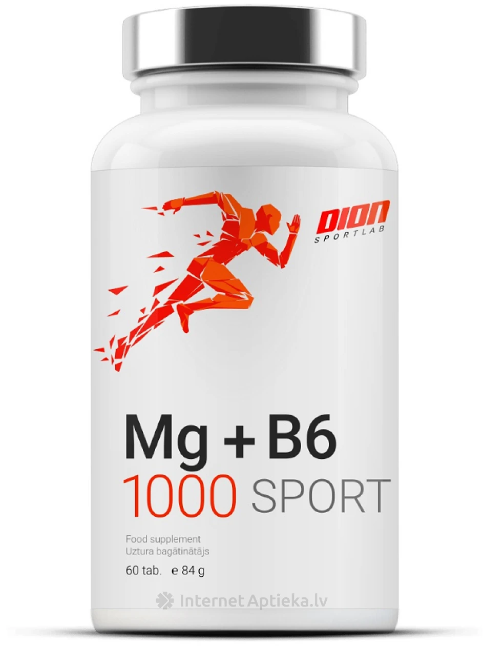Dion Sportlab Mg-B6 1000 mg sport, 60 tabletti | internetaptieka.lv