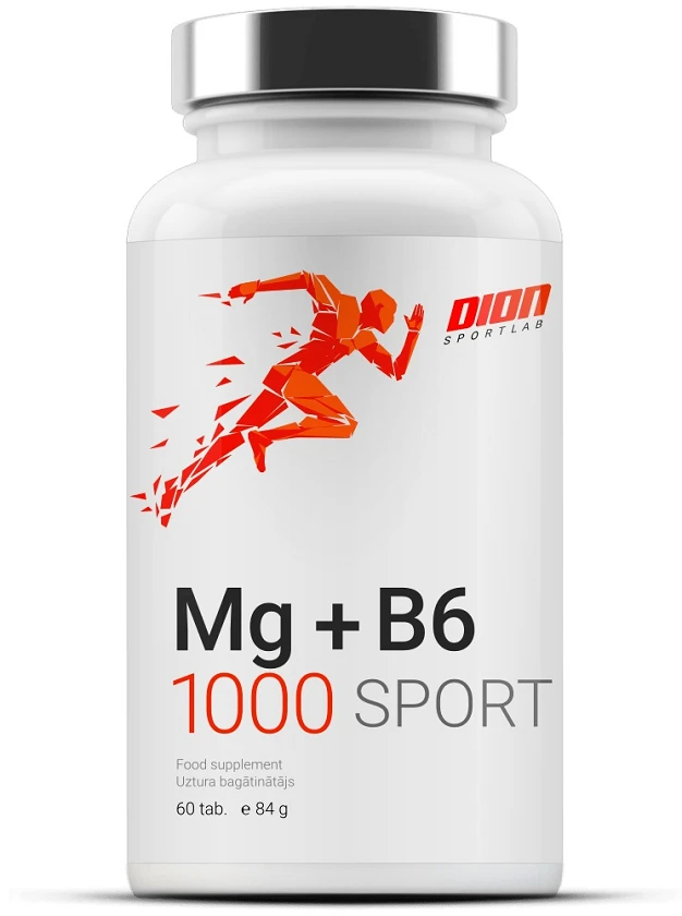 Dion Sportlab Mg-B6 1000 mg sport tabletes, 60 gab.