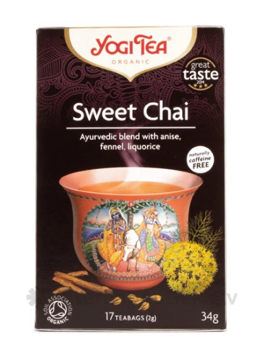 Tēja Yogi Sweet Chai, 17 paciņas | internetaptieka.lv