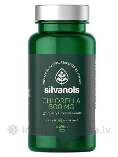Silvanols Chlorella 500 мг капсулы, 60 шт. | internetaptieka.lv