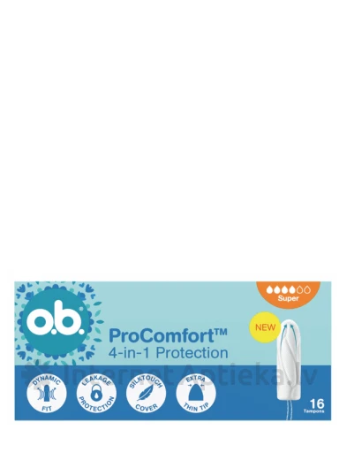 OB Higiēniskie tamponi ProComfort Super, 16 gb. | internetaptieka.lv