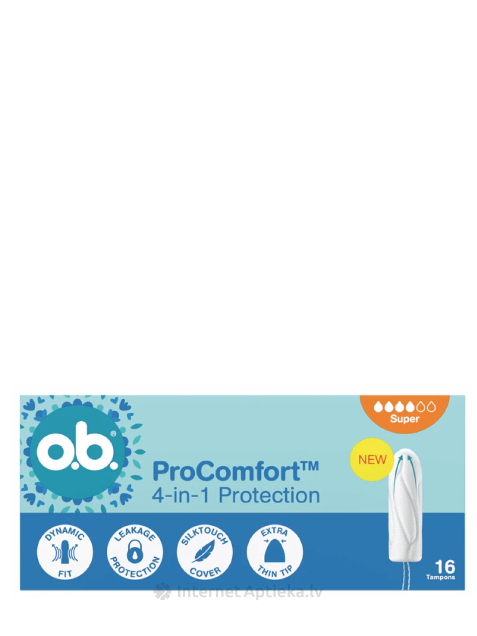 OB Higiēniskie tamponi ProComfort Super, 16 gb. | internetaptieka.lv