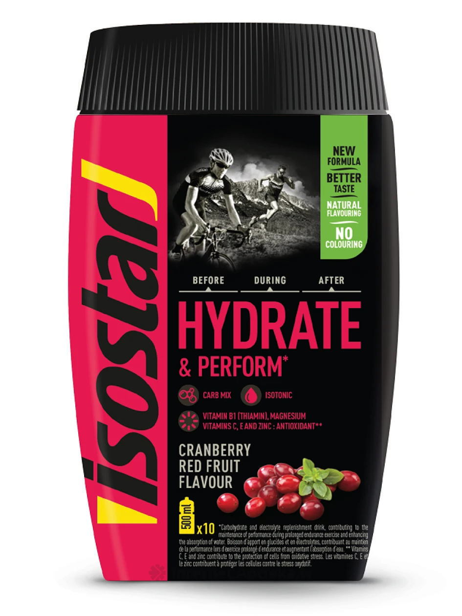 Isostar Hydrate & Perform Cranberry pulber, 400 g | internetaptieka.lv