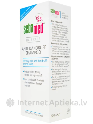 SEBAMED pretblaugznu šampūns taukainiem matiem, 200 ml | internetaptieka.lv