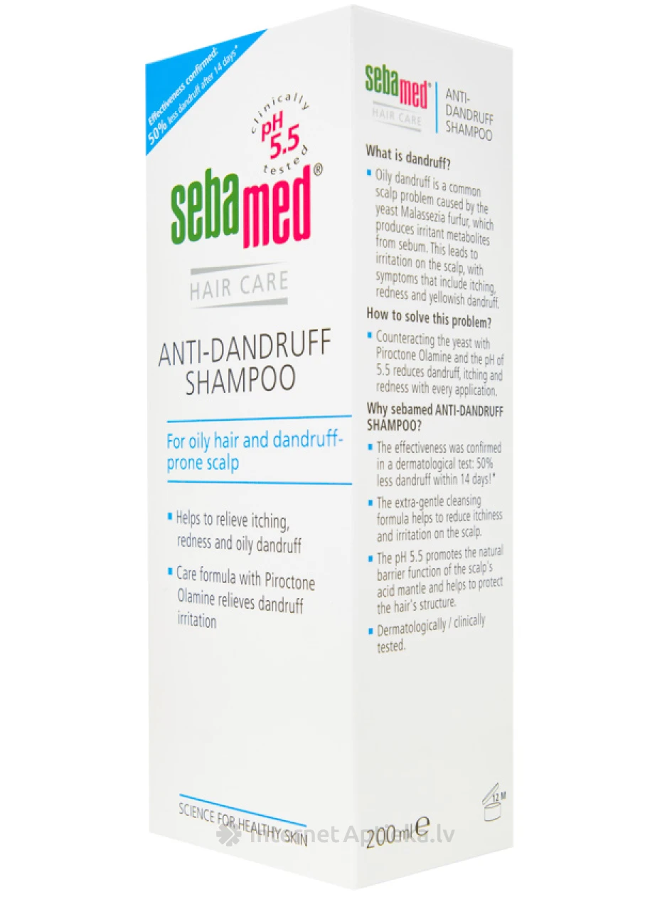 SEBAMED pretblaugznu šampūns taukainiem matiem, 200 ml | internetaptieka.lv