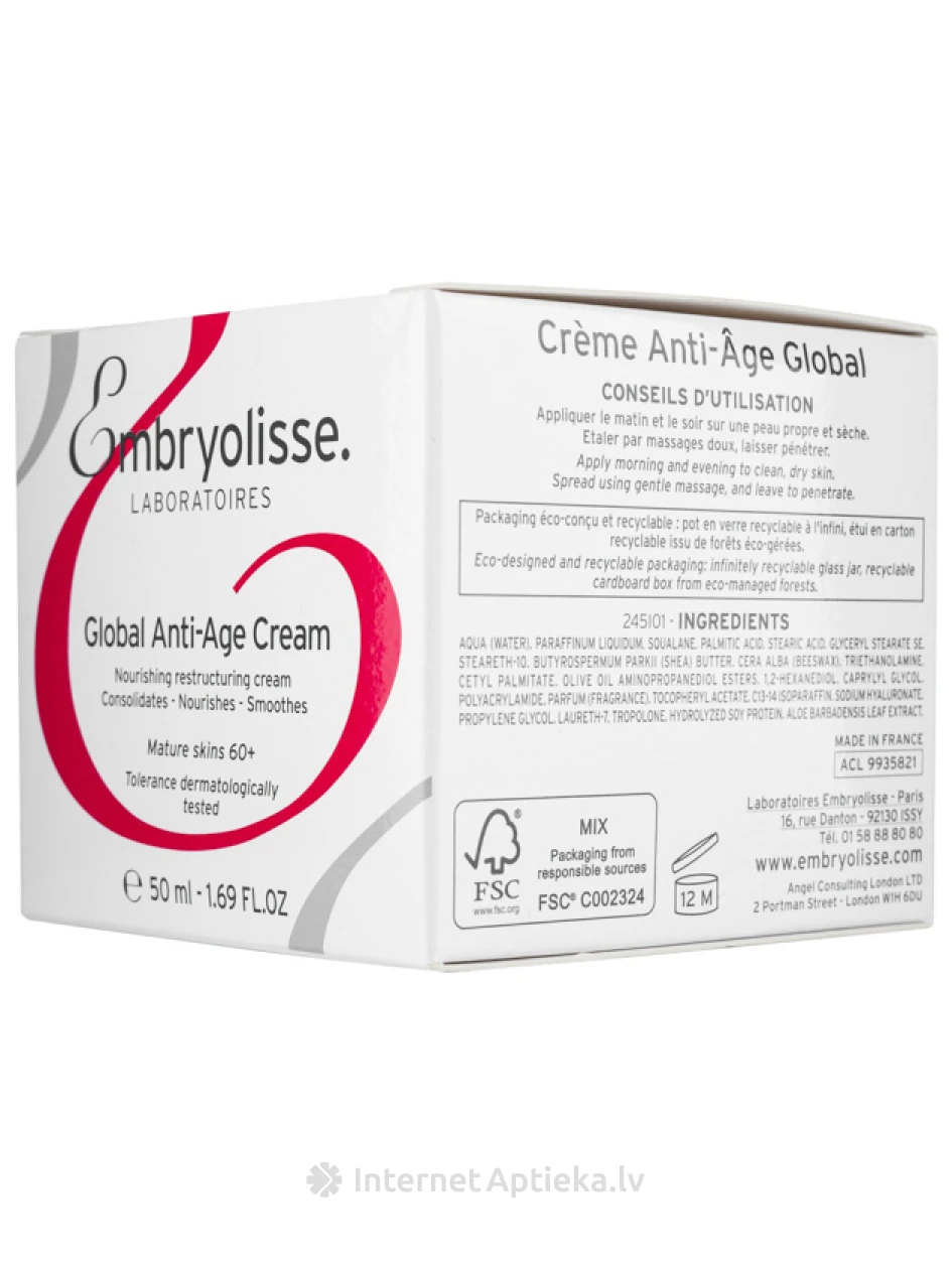 Embryolisse noorendav ja toitev vananemisvastane kreem, 50 ml | internetaptieka.lv