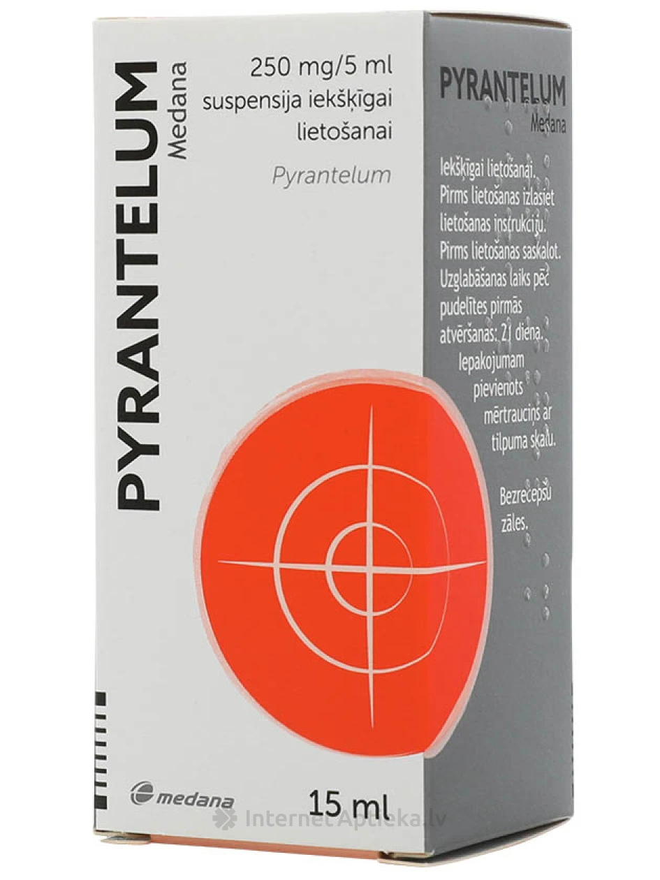 Pyrantelum 250мг/5мл суспензии, 15 мл | internetaptieka.lv