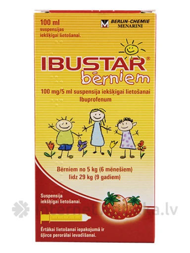 Ibustar bērniem suspensija 100mg/5ml, 100 ml | internetaptieka.lv