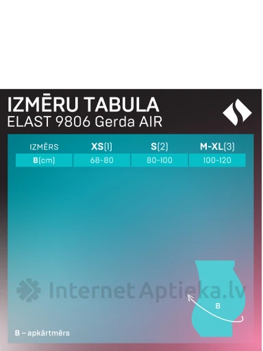 Tonus Elast Medicīniskā elastīgā balstošā josta grūtniecēm Gerda AIR 2. izmērs (balta), 1 gb. | internetaptieka.lv