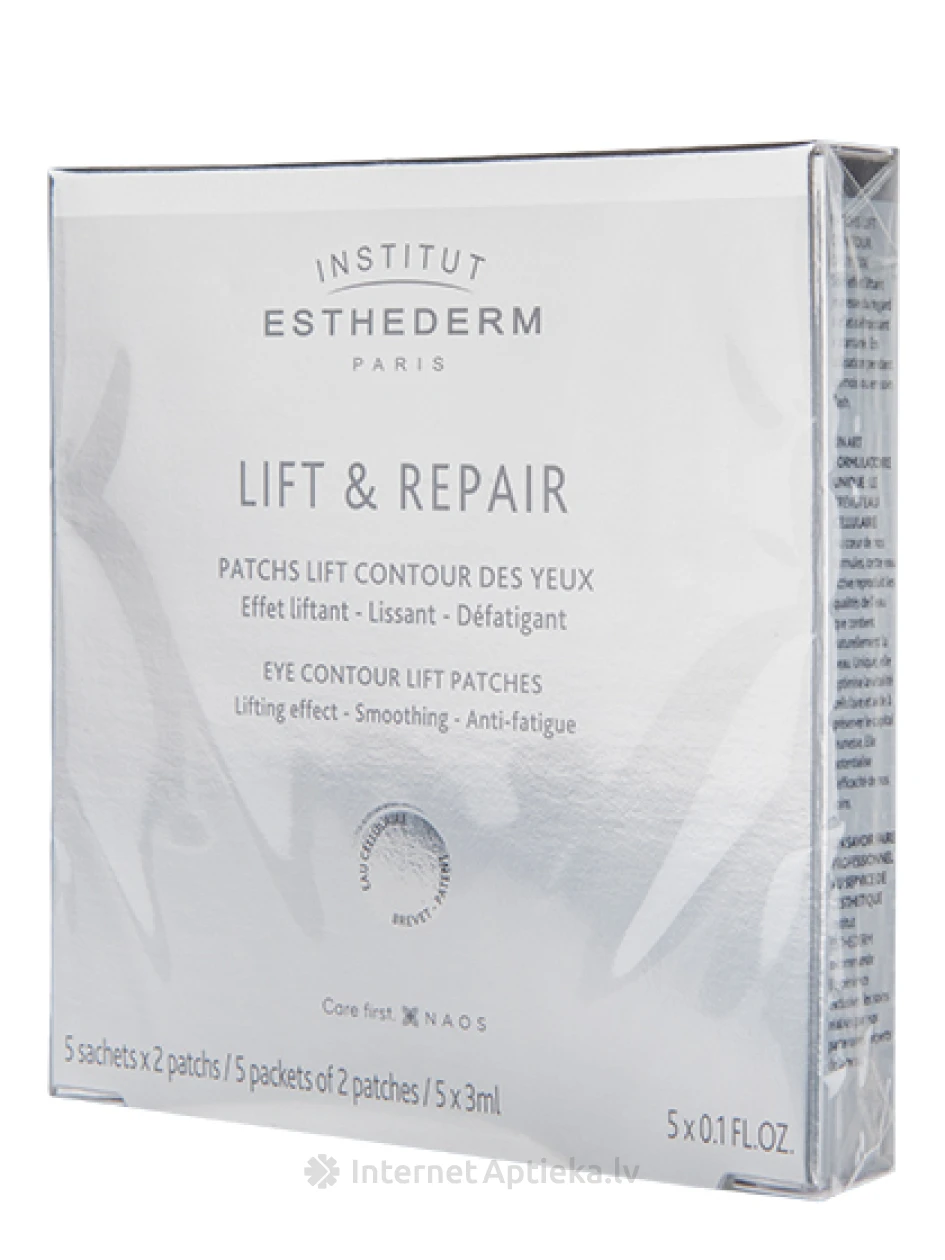 Institut Esthederm Lift & Repair маска-патч для участка вокруг глаз, 5x2 шт. | internetaptieka.lv