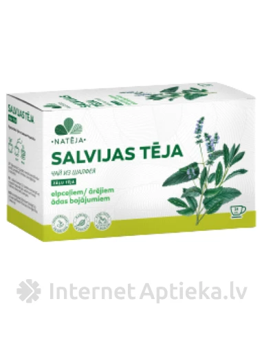 Чай Natēja Листья Шалфея, 24 пакетиков | internetaptieka.lv