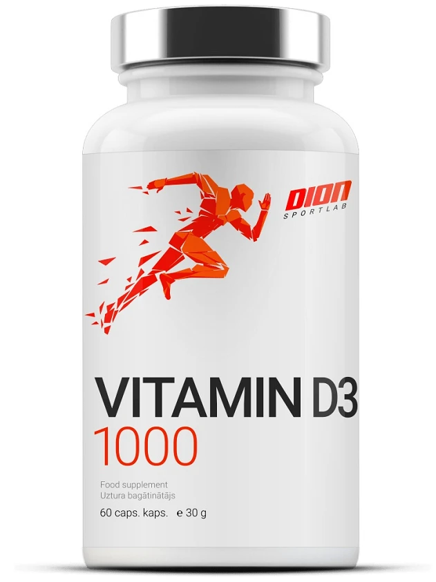 Dion Sportlab Vitamin D3 1000 kapsulas, 60 gab.