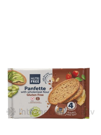 NUTRIFREE PANFETTE CON bezglutēna pilngraudu maizes šķēles, 340 g | internetaptieka.lv