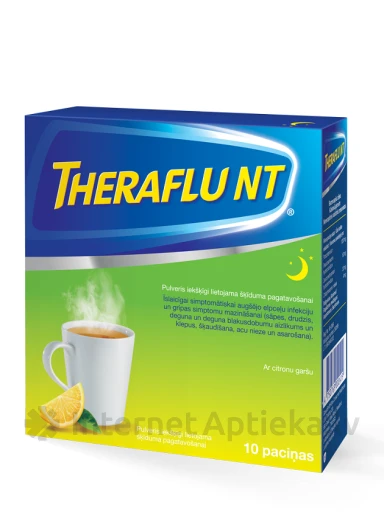 Theraflu NT pulveris pirms miega, 10 paciņas | internetaptieka.lv
