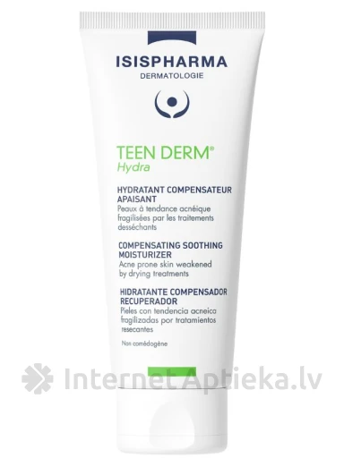 ISISPHARMA TEEN DERM Hydra mitrinātājs izsausinātai aknes ādai, 100 ml | internetaptieka.lv