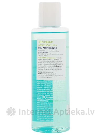 Очищающий гель для жирной кожи  Isispharma Teen Derm Gel Sensitve для жирной кожи, 100 мл | internetaptieka.lv