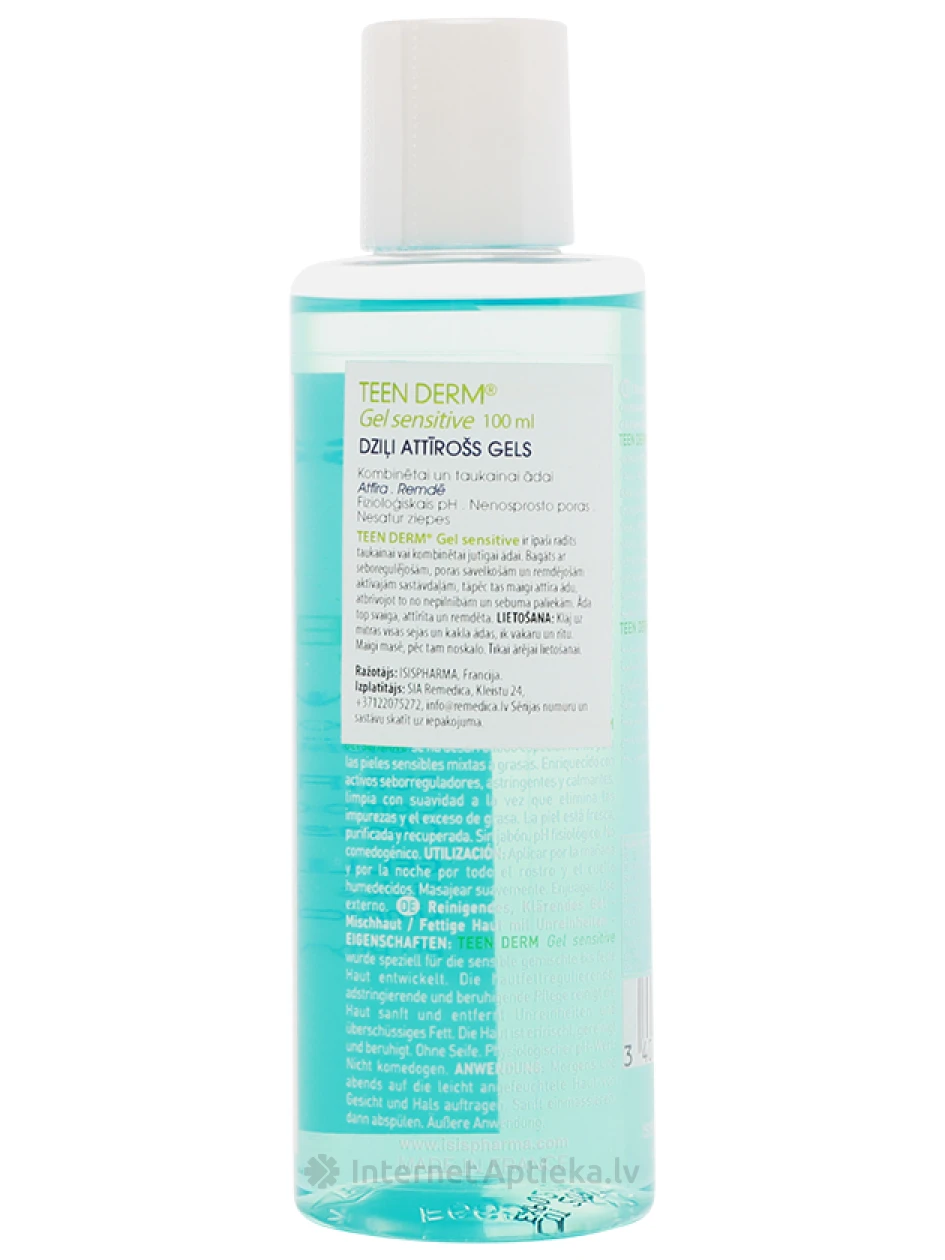 ISISPHARMA TEEN DERM tundlik puhastusgeel rasusele nahale, 100 ml | internetaptieka.lv