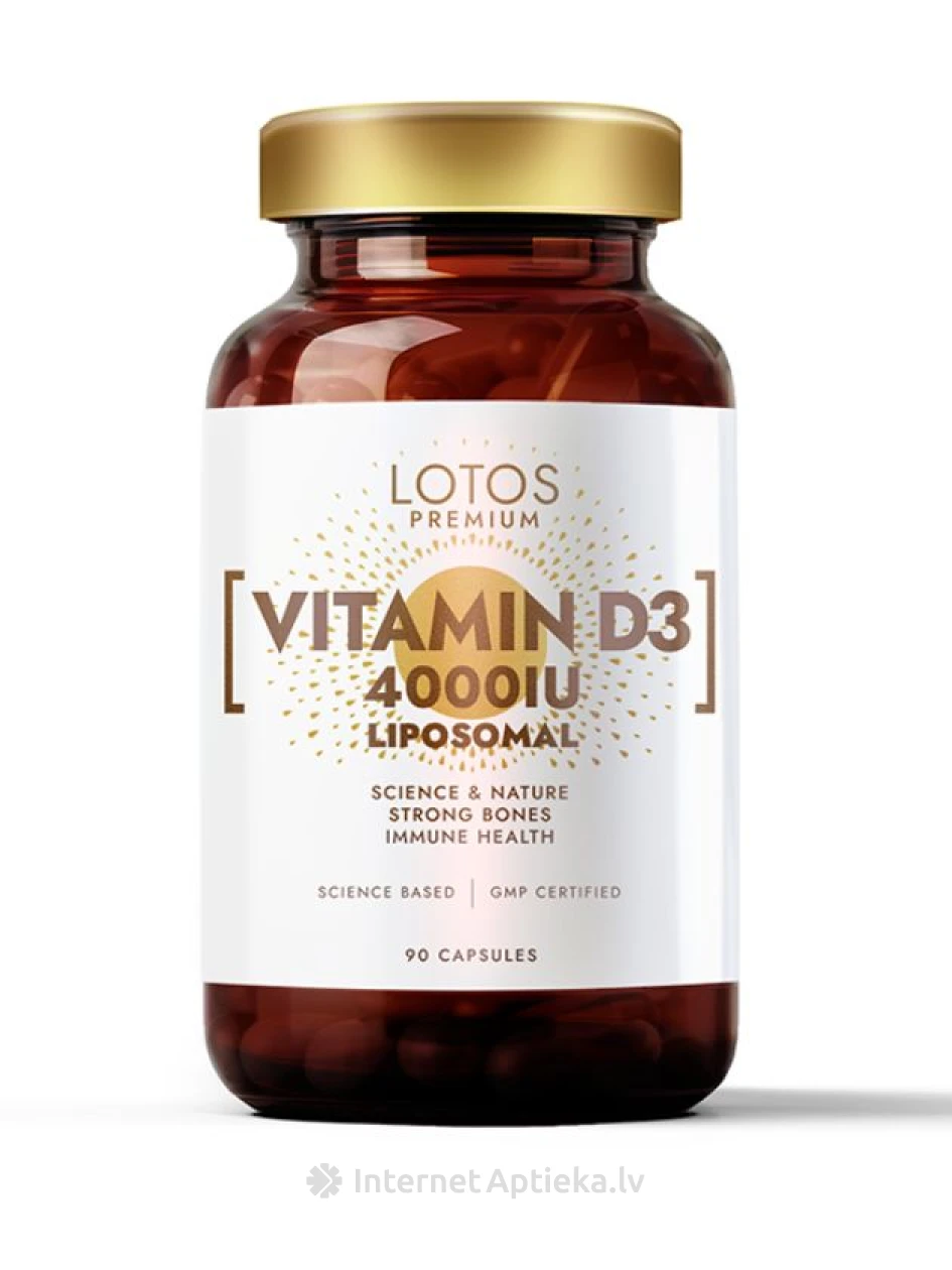 LOTOS PREMIUM Liposomal Vitamin D3 4000IU, 90 капсул | internetaptieka.lv