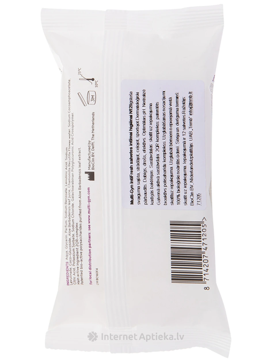 Multi-Gyn Intifresh, mitrās salvetes, 12 gb. | internetaptieka.lv