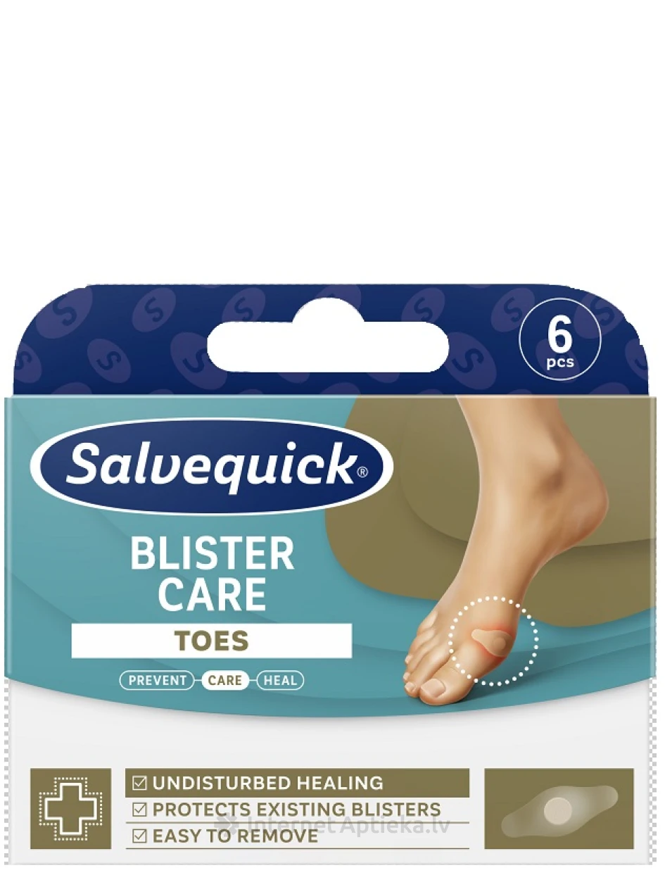 SALVEQUICK Blister Care tulznu kopšanas plāksteri pirkstiem, 6 gb. | internetaptieka.lv
