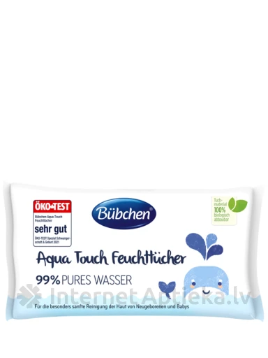 Bubchen Aqua Touch Влажные салфетки, 48 шт. | internetaptieka.lv