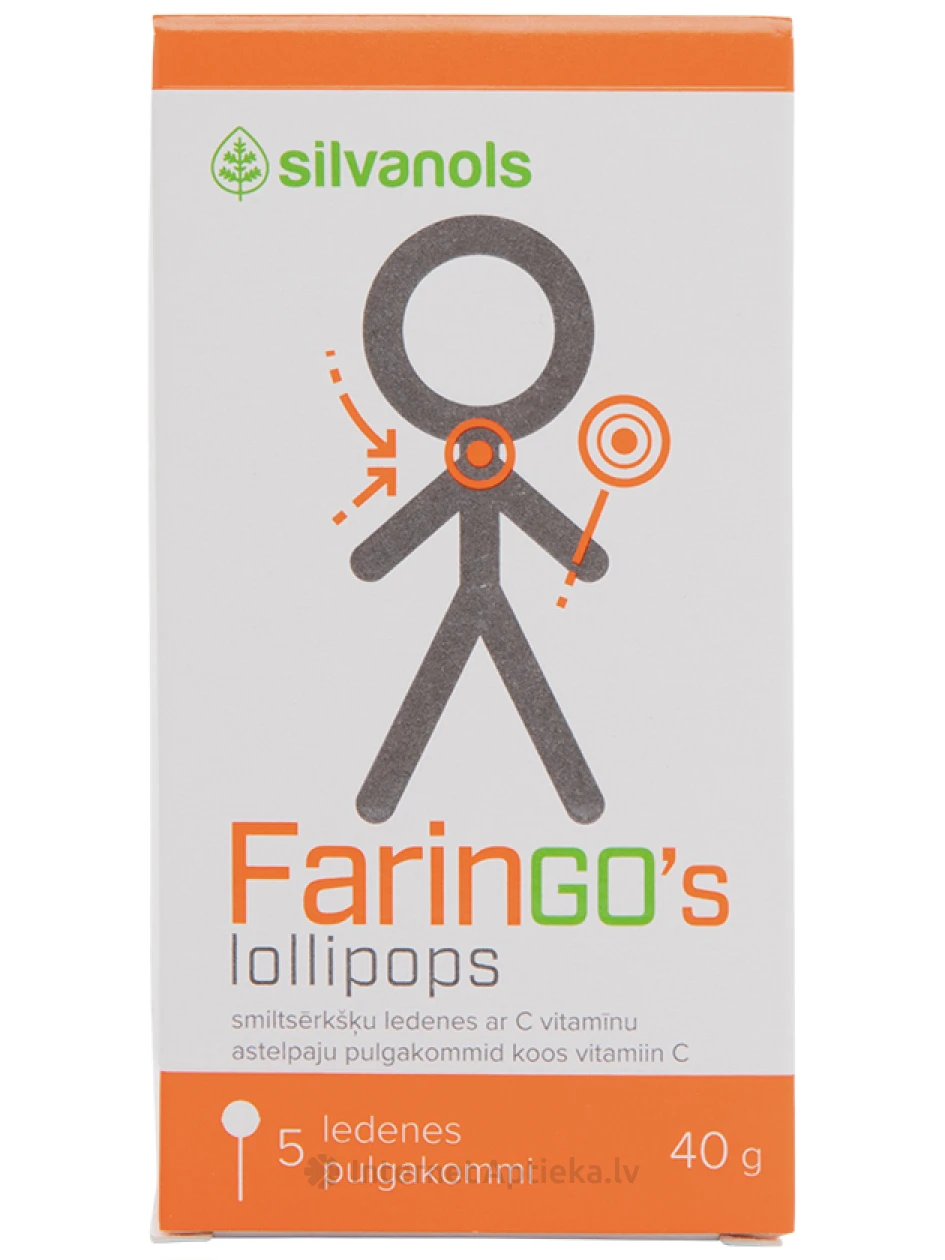 Silvanols FarinGos lollipops леденцы, 5 шт. | internetaptieka.lv