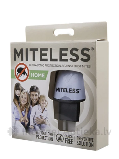 MITELESS HOME ультразвуковое устройство от пылевого клеща, 1 шт. | internetaptieka.lv