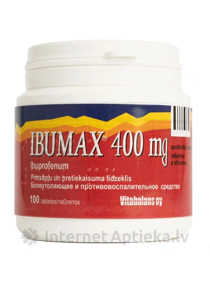 Ibumax 400мг, 100 Таблеток - InternetAptieka.Lv