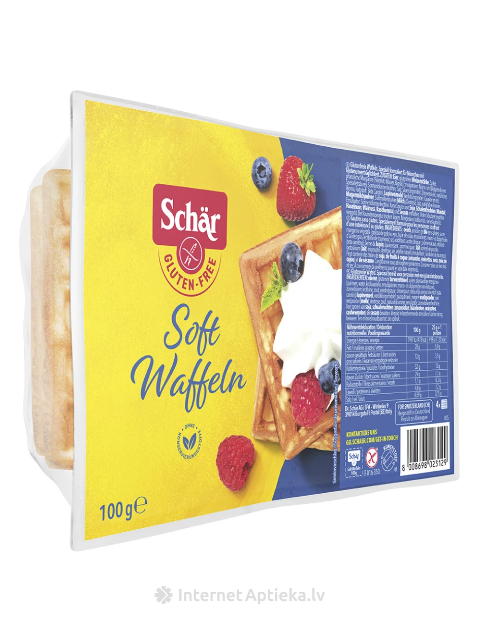 Schär Soft Waffeln bezglutēna mīkstās vafeles, 4 gab. | internetaptieka.lv