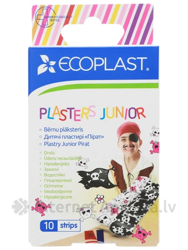 ECOPLAST Piraat, plaastrid lastele, 10 tk. | internetaptieka.lv