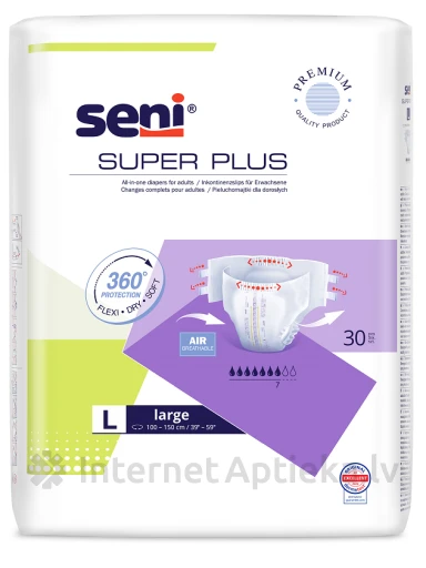 Seni Super Plus Large Подгузники, 30 шт. | internetaptieka.lv