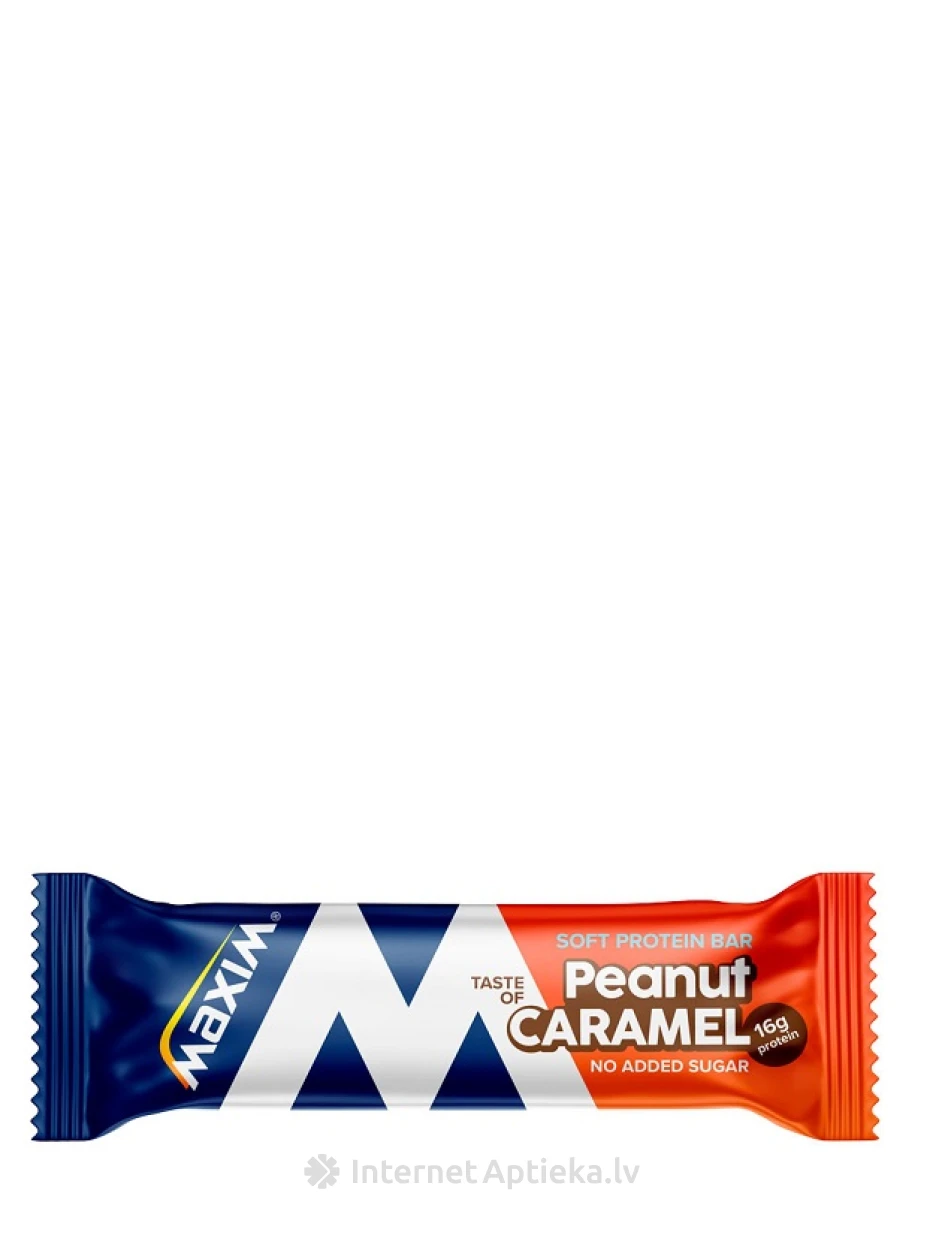 MAXIM proteīna batoniņš ar zemesriekstiem un karameles garšu, 55 g | internetaptieka.lv