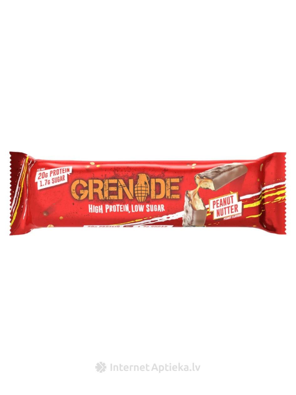 GRENADE baltymų batonėlis Peanut Nutter, 60 g | internetaptieka.lv