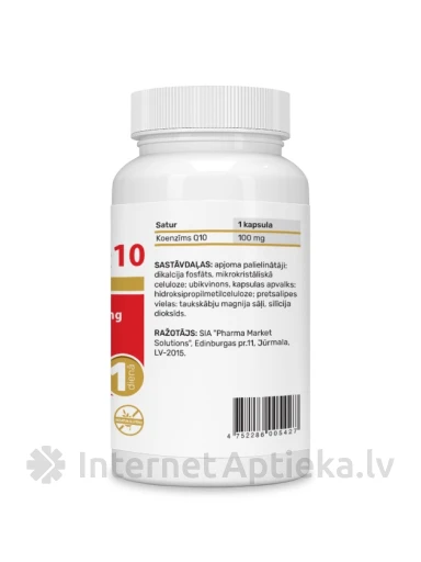 Koensüüm Q10 kapslit, 30 tk. | internetaptieka.lv