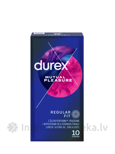 Durex Mutual Pleasure Prezervatīvi, 10 gb. | internetaptieka.lv
