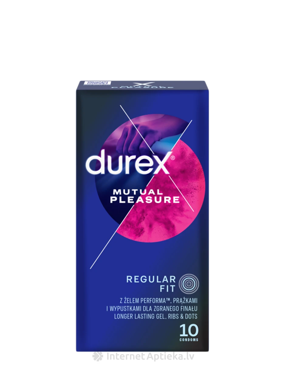 Durex Mutual Pleasure Prezervatīvi, 10 gb. | internetaptieka.lv