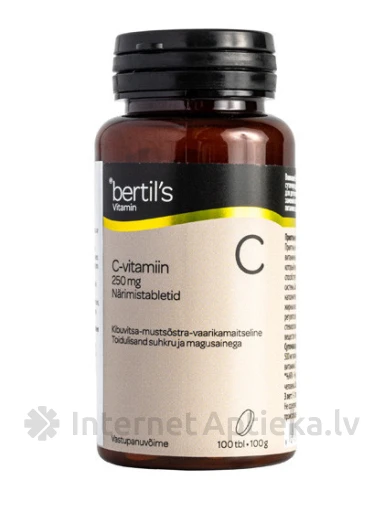 Bertil’s C vitamīns, 100 košļājamas tabletes | internetaptieka.lv