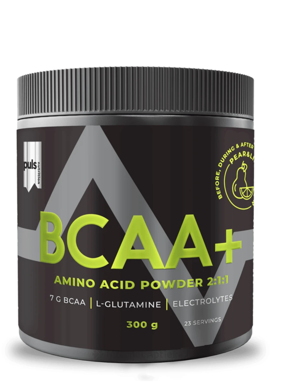 Puls BCAA+ Aminoskābju pulveris bumbieru un laima, 300 g | internetaptieka.lv