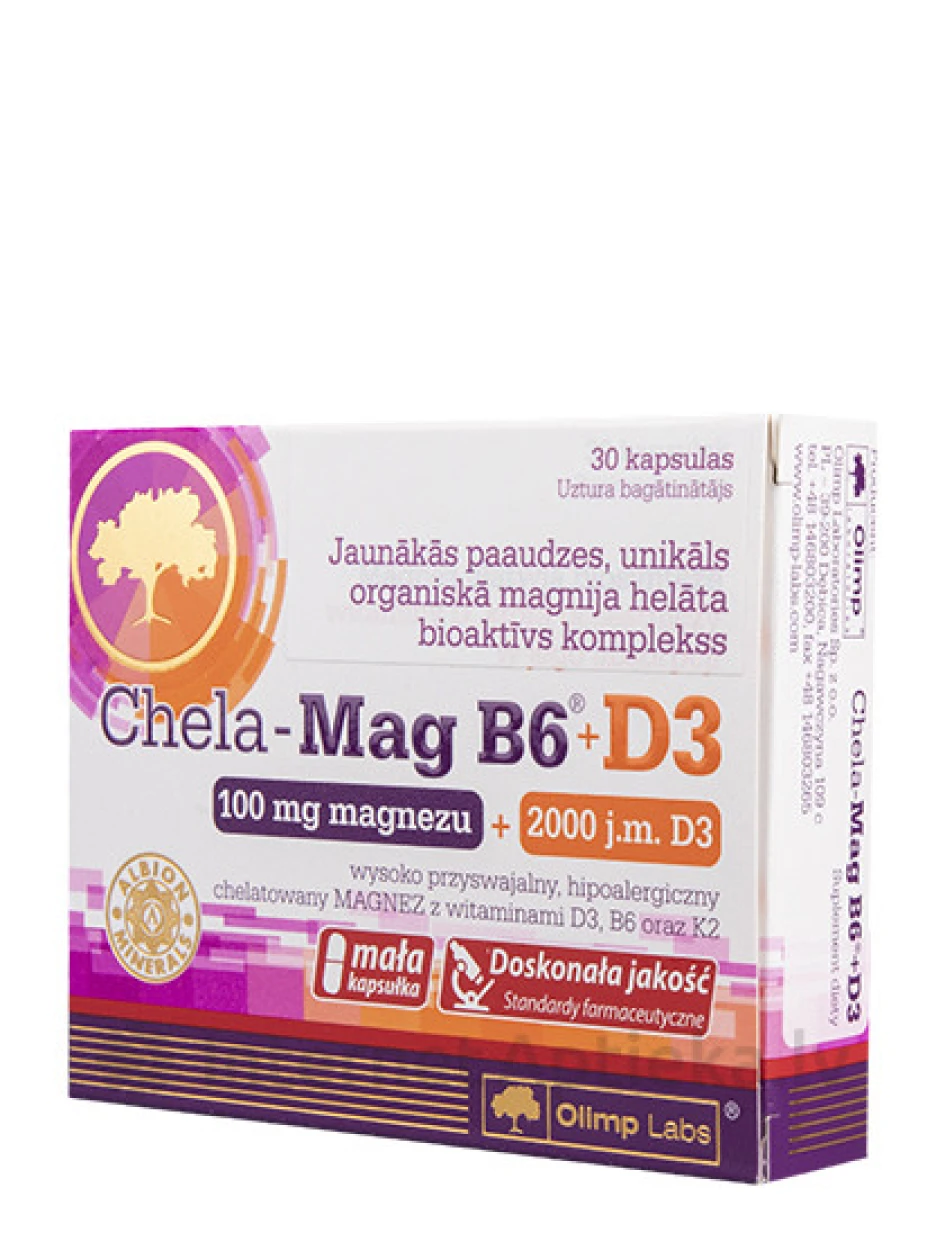 Olimp Labs Chela Mag B6+D3, 30 kapsulas | internetaptieka.lv